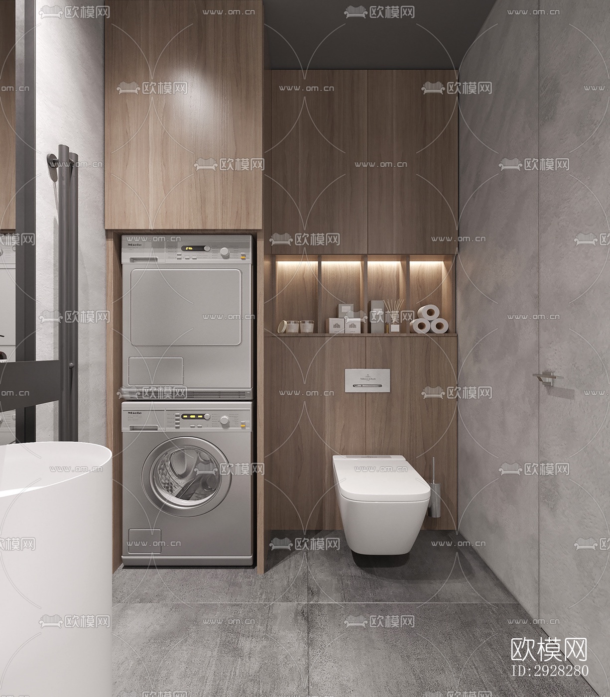 现代平层效果图下载（渲染图8）