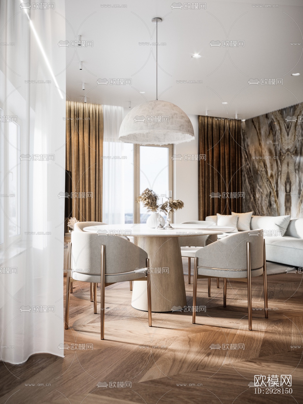 北欧平层效果图下载（渲染图7）