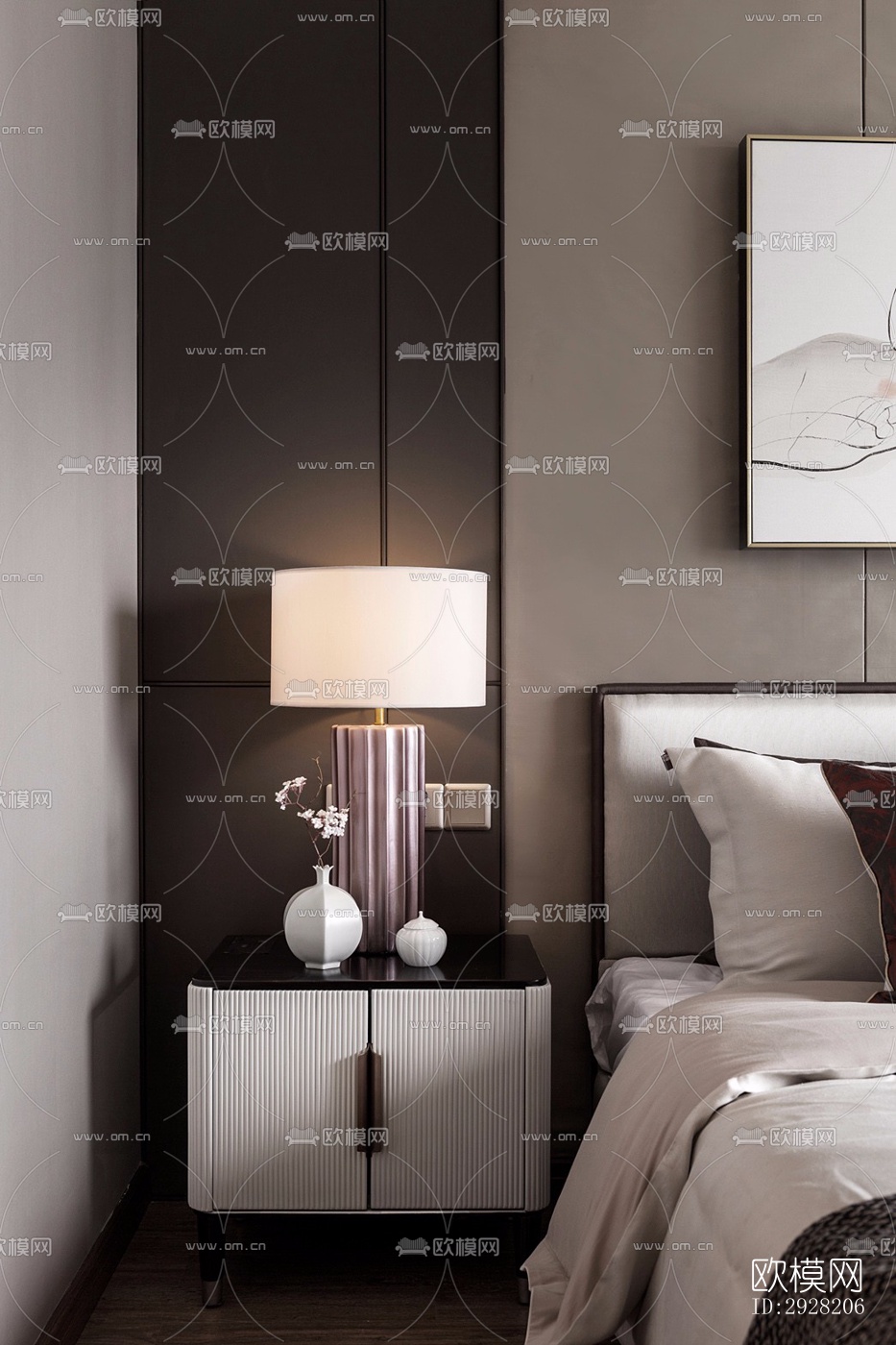 新中式平层效果图下载（渲染图10）