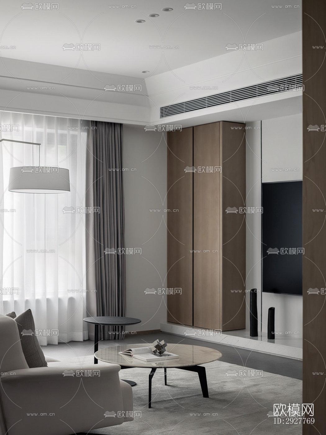 现代复式效果图下载（渲染图18）