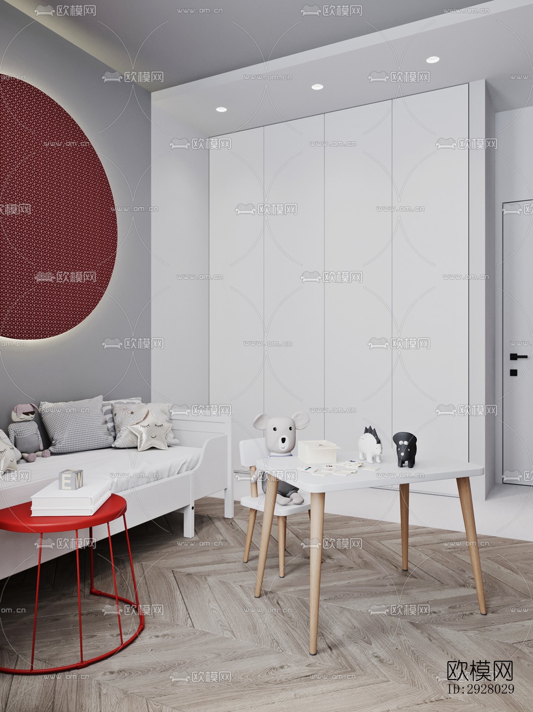 现代公寓效果图下载（渲染图9）