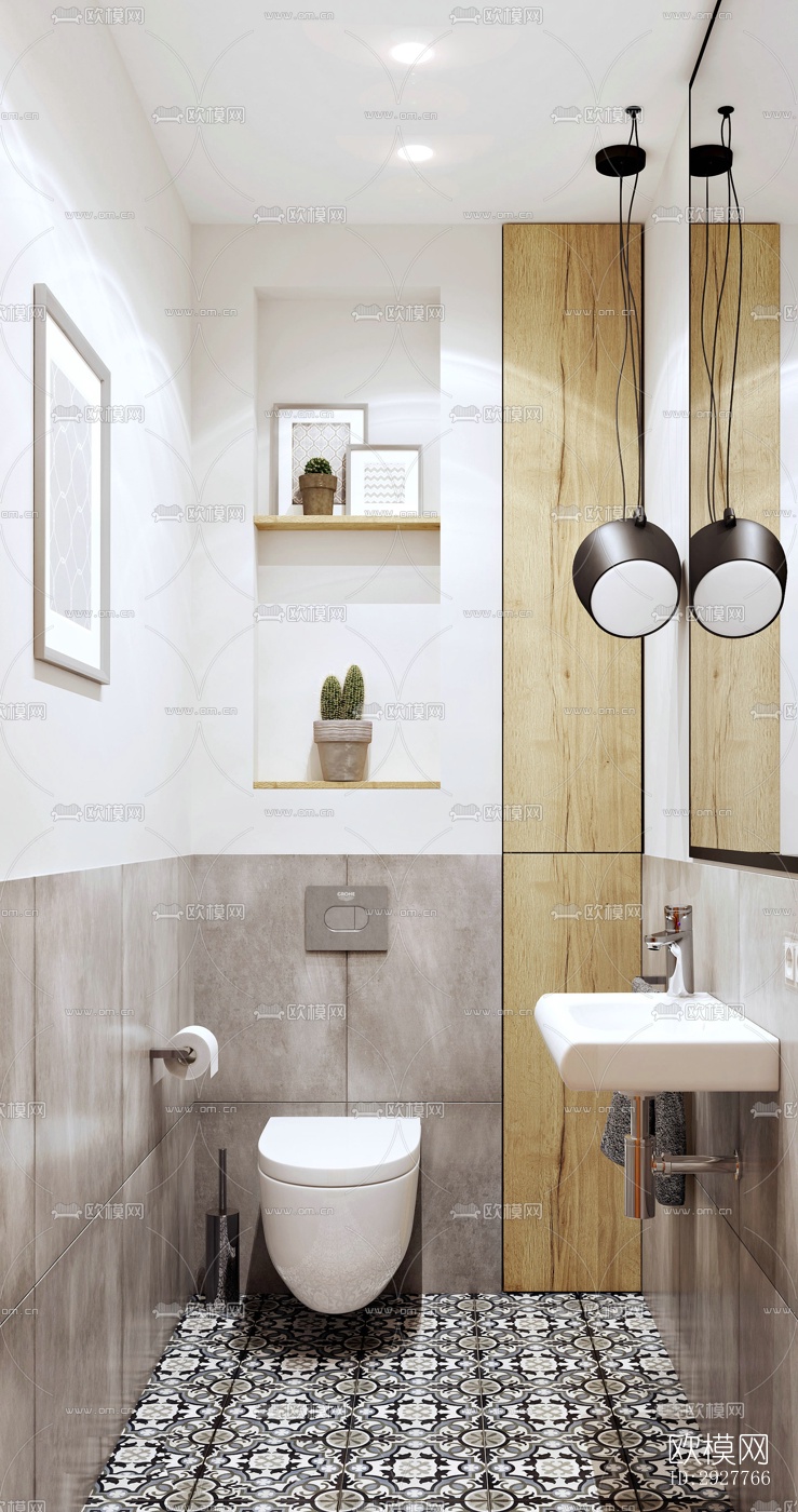 北欧公寓效果图下载（渲染图2）