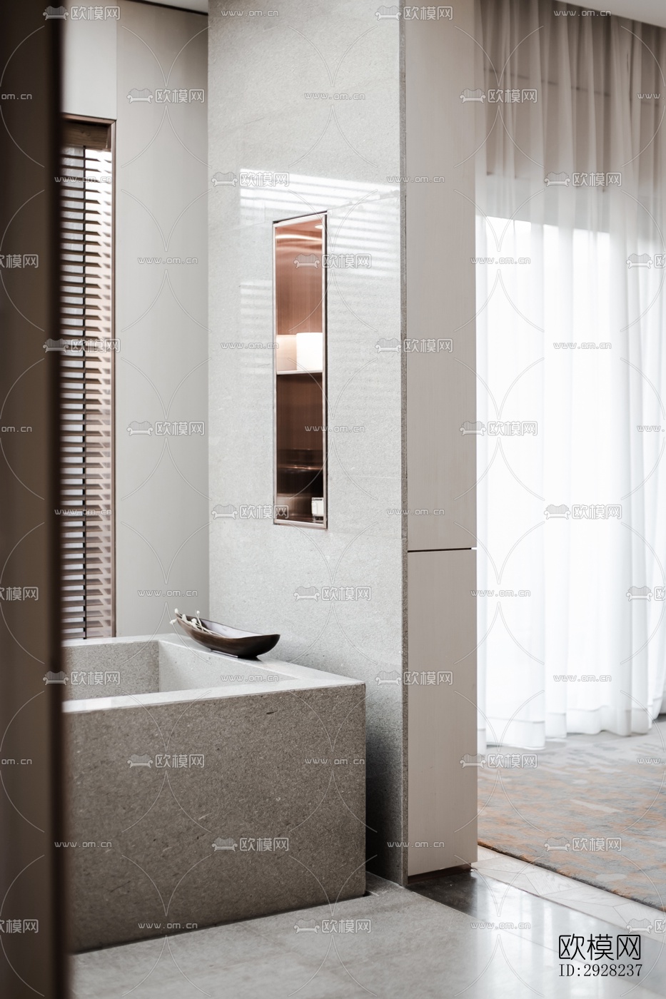 新中式平层效果图下载（渲染图19）