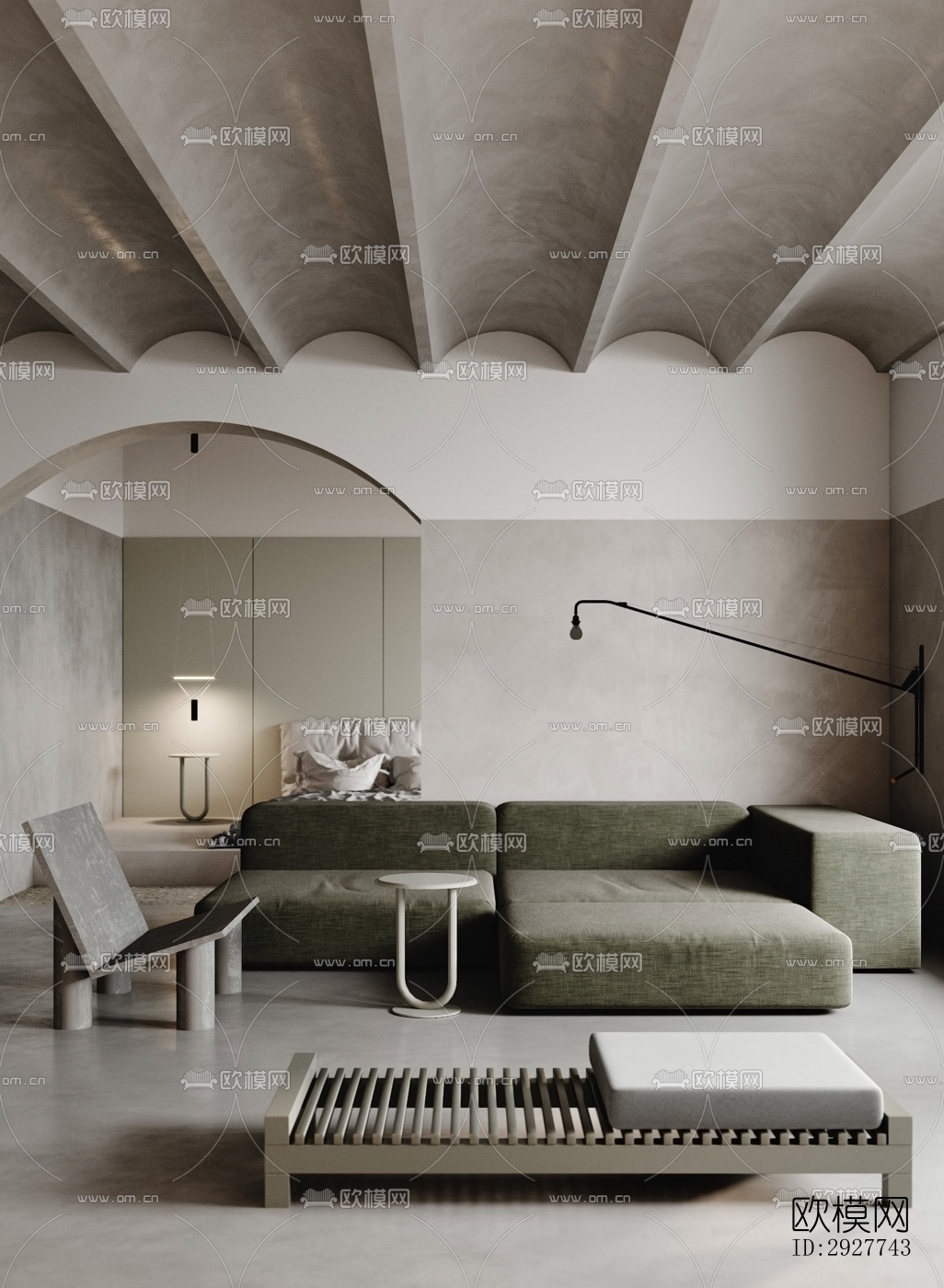 侘寂公寓效果图下载（渲染图7）