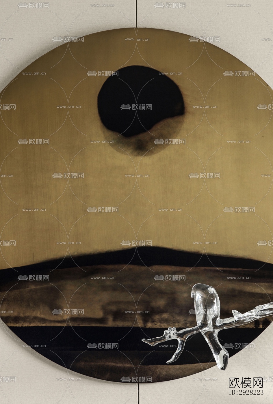 新中式平层效果图下载（渲染图10）