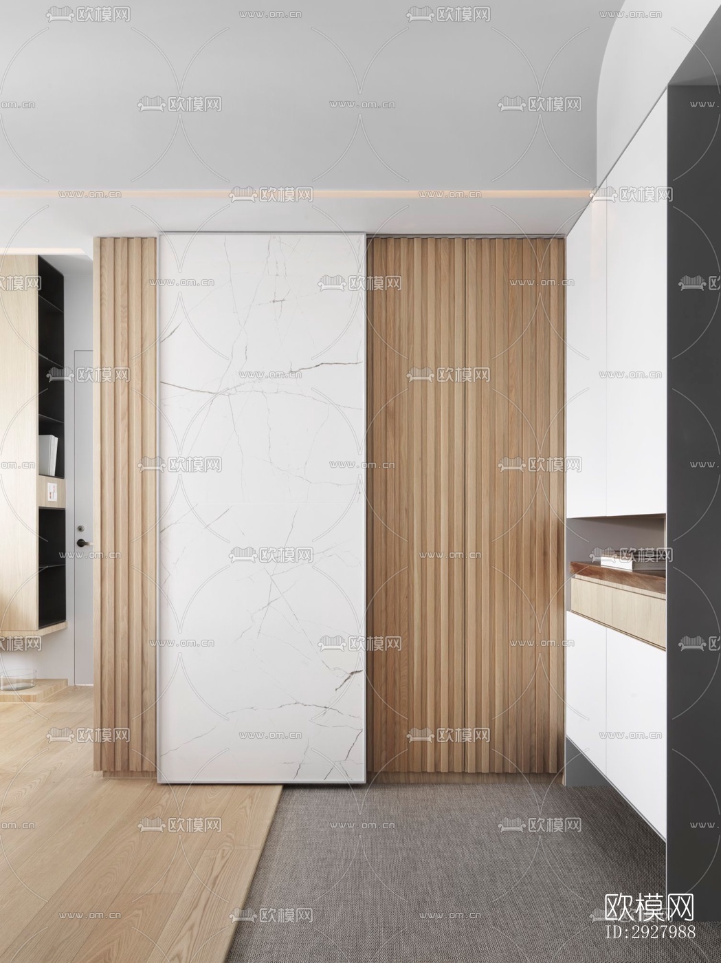 现代公寓效果图下载（渲染图1）