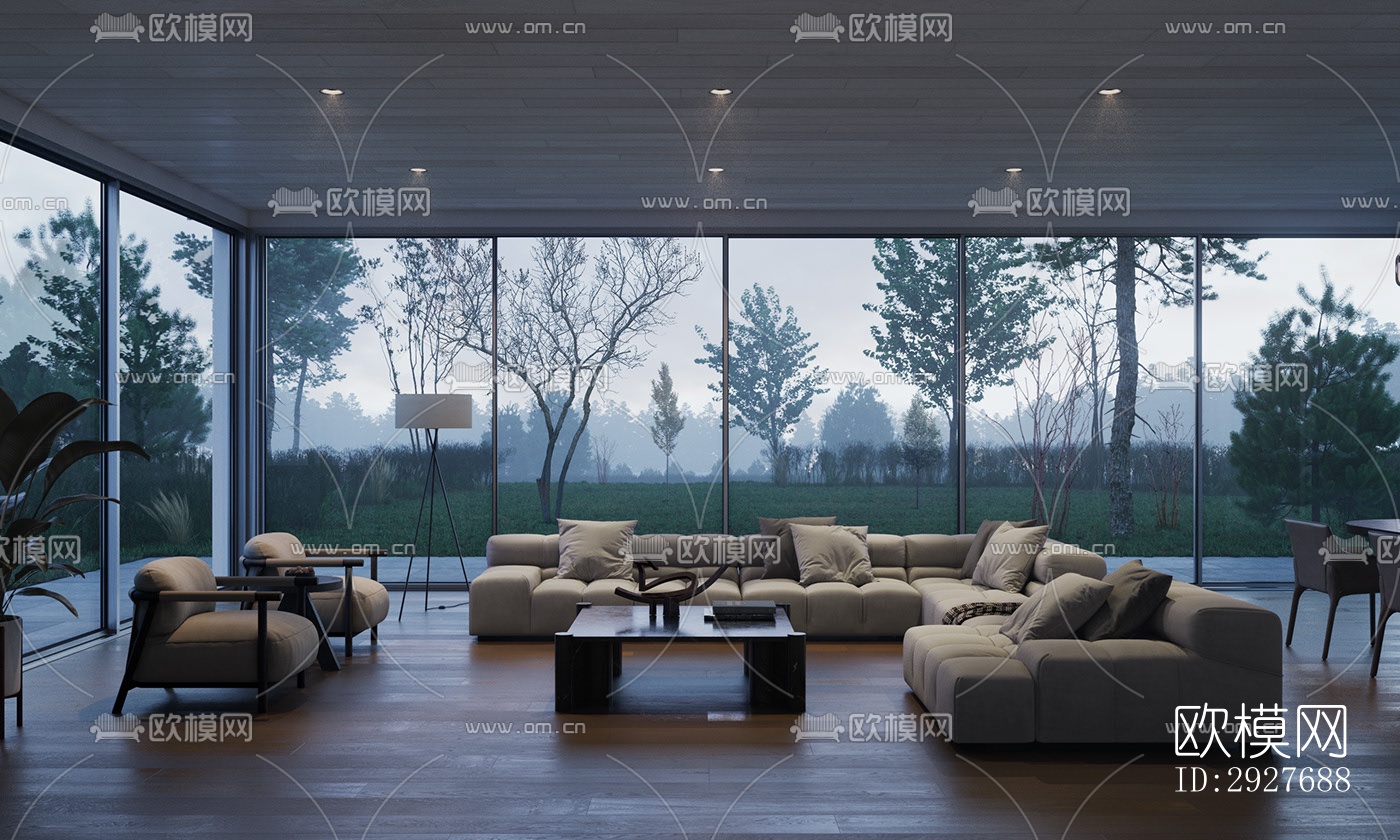 现代别墅效果图下载（渲染图6）