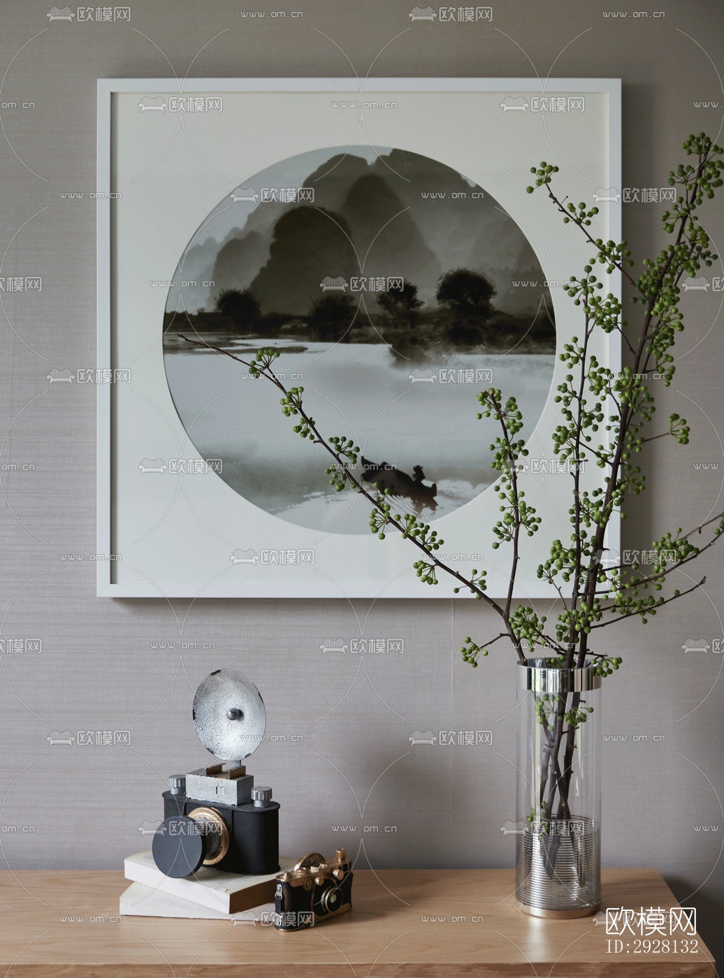 中式平层效果图下载（渲染图9）