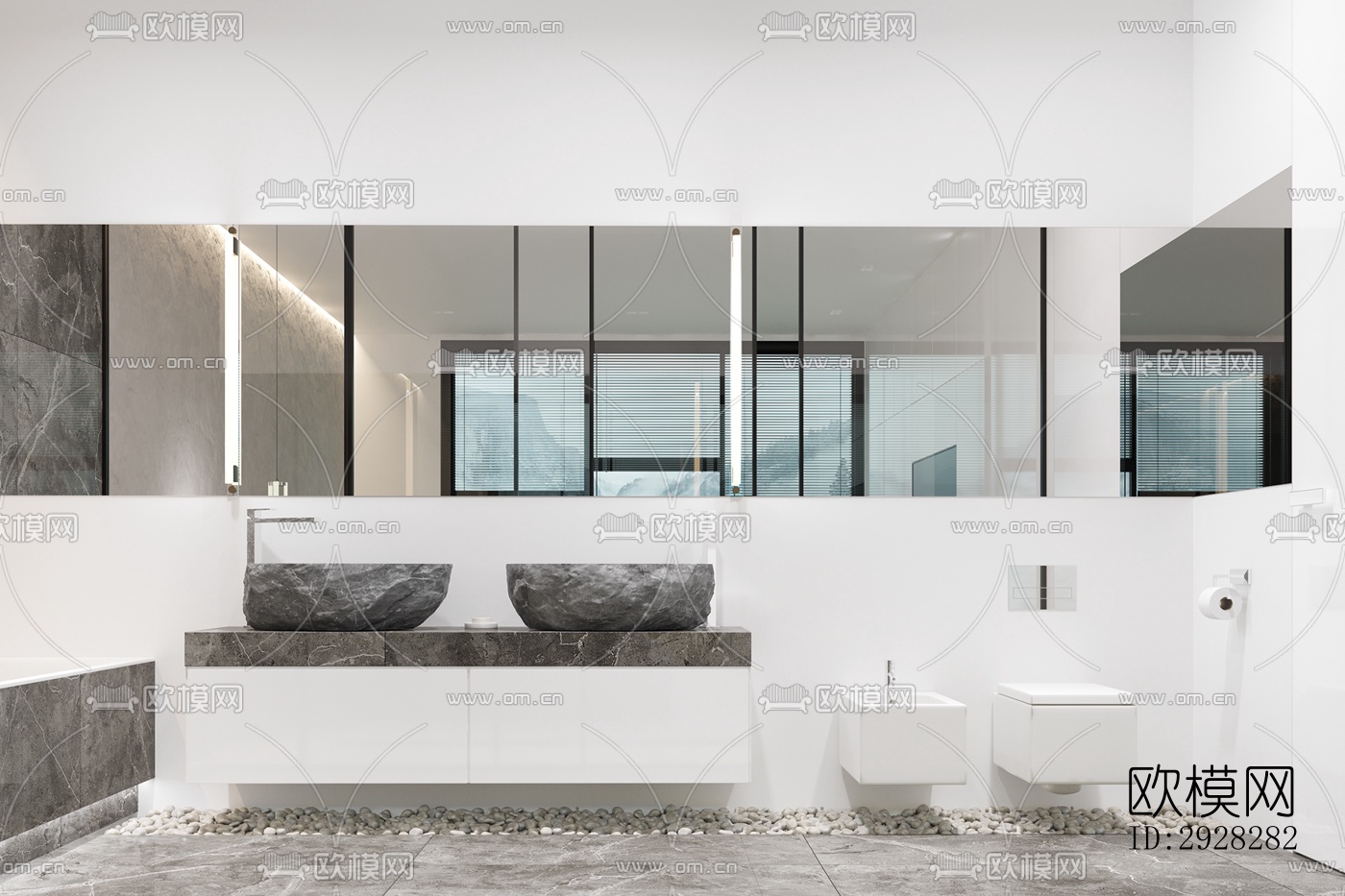 现代平层效果图下载（渲染图8）