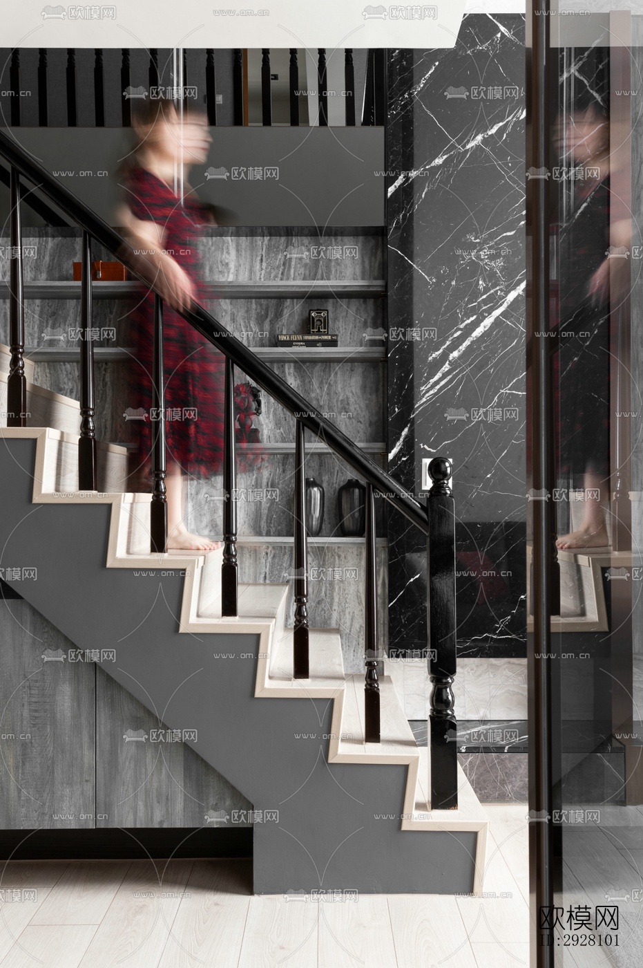 高级灰公寓效果图下载（渲染图17）