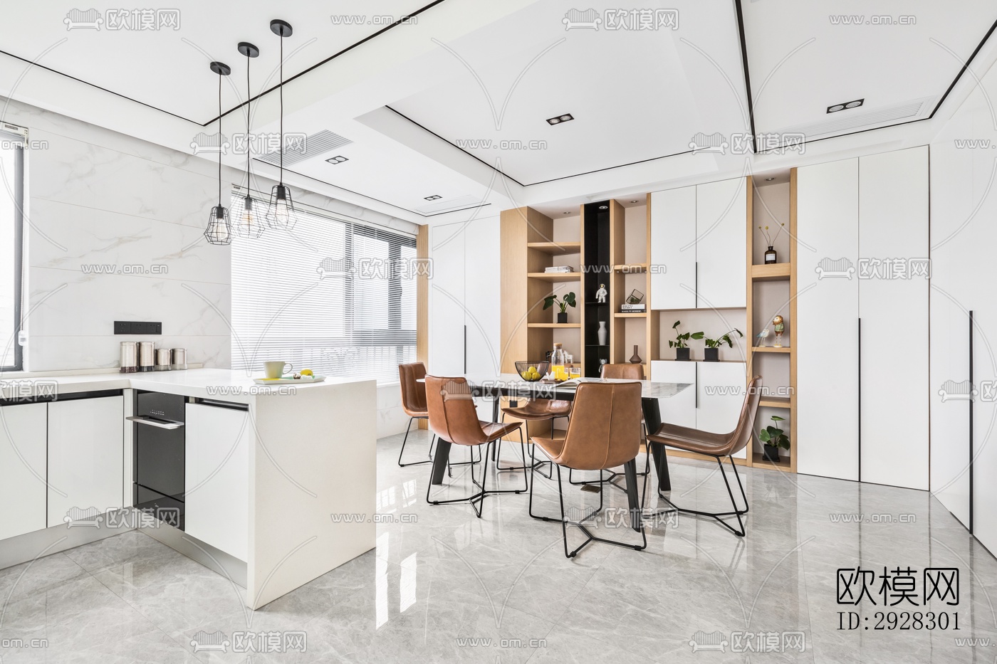 现代平层效果图下载（渲染图11）