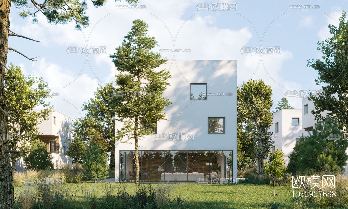 现代别墅效果图下载（渲染图13）