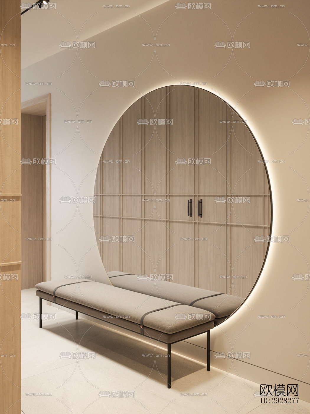 现代平层效果图下载（渲染图18）