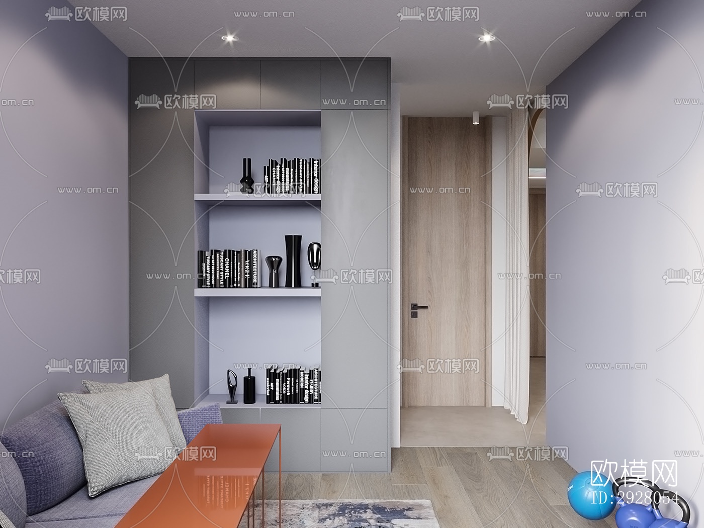 现代公寓效果图下载（渲染图6）