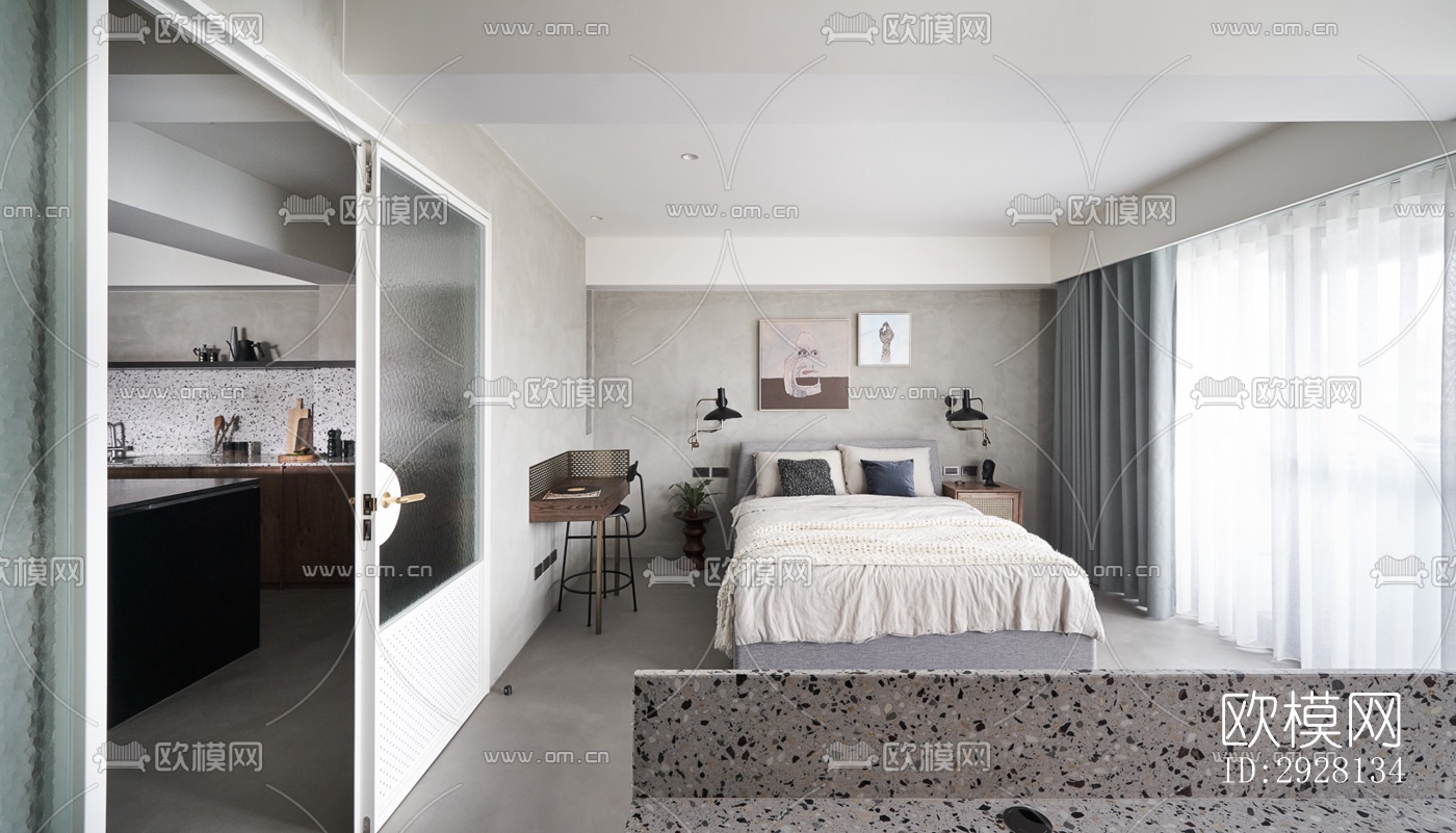 侘寂平层效果图下载（渲染图11）