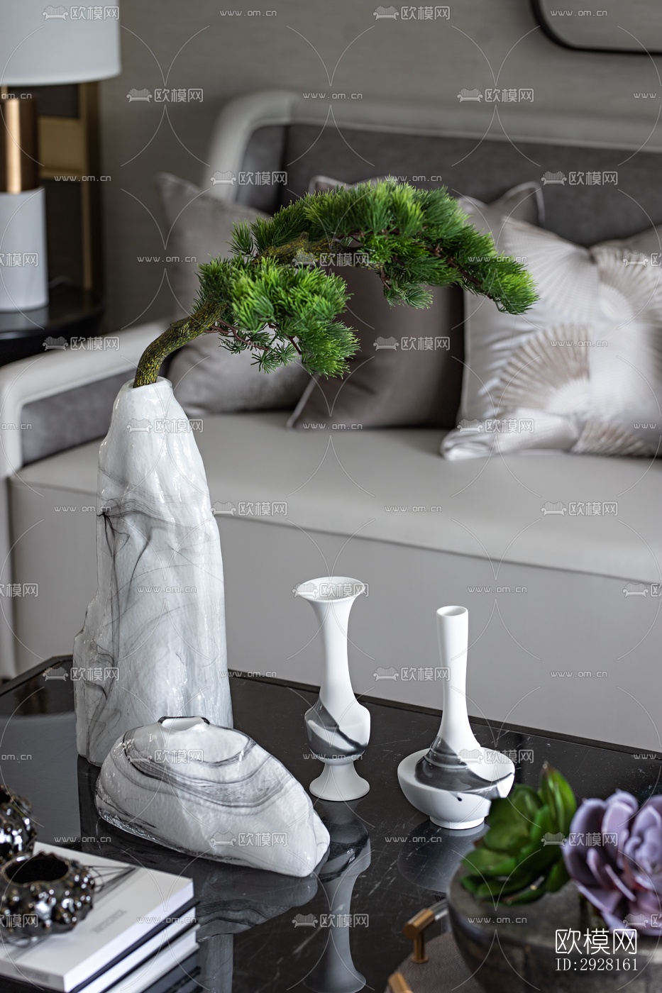 新中式平层效果图下载（渲染图17）