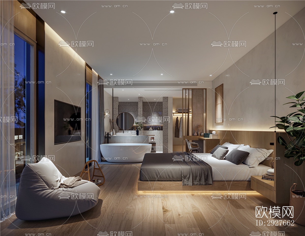 北欧别墅效果图下载（渲染图1）