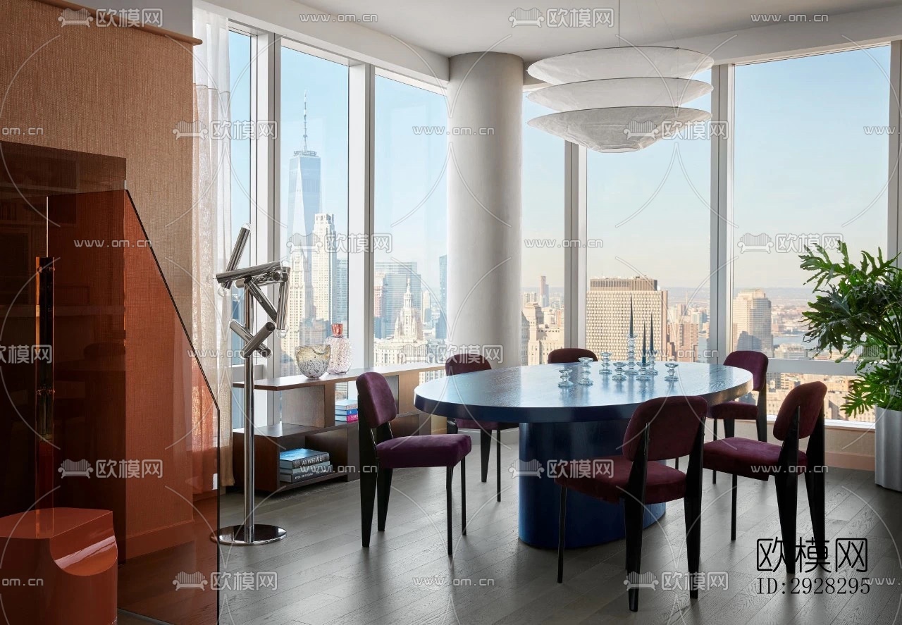 现代平层效果图下载（渲染图17）