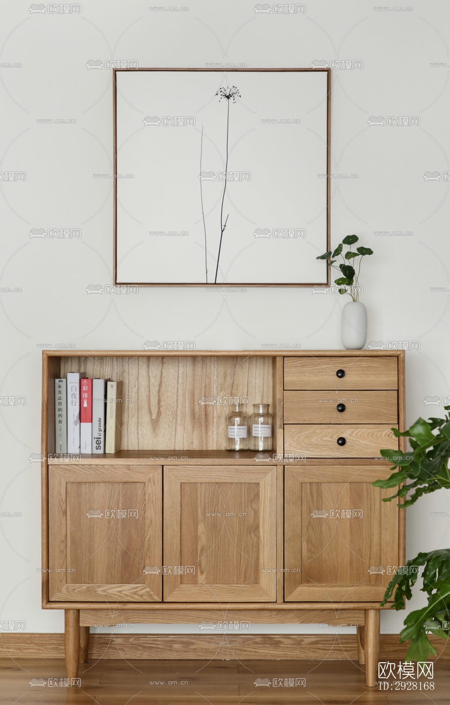 新中式平层效果图下载（渲染图17）