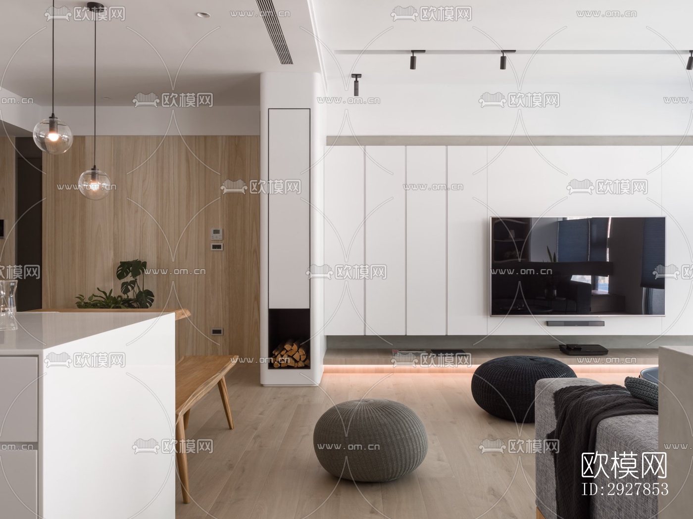 北欧公寓效果图下载（渲染图17）