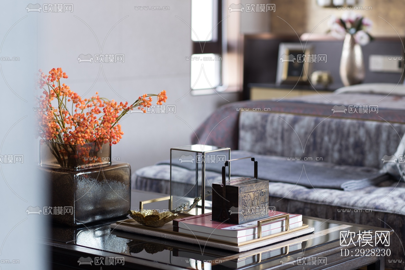 新中式平层效果图下载（渲染图5）