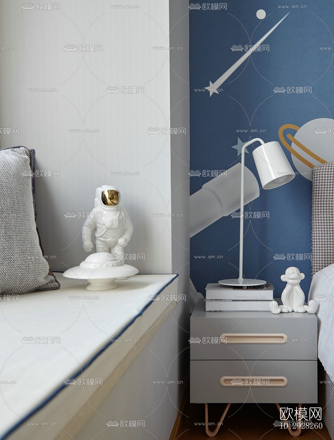 新中式平层效果图下载（渲染图12）