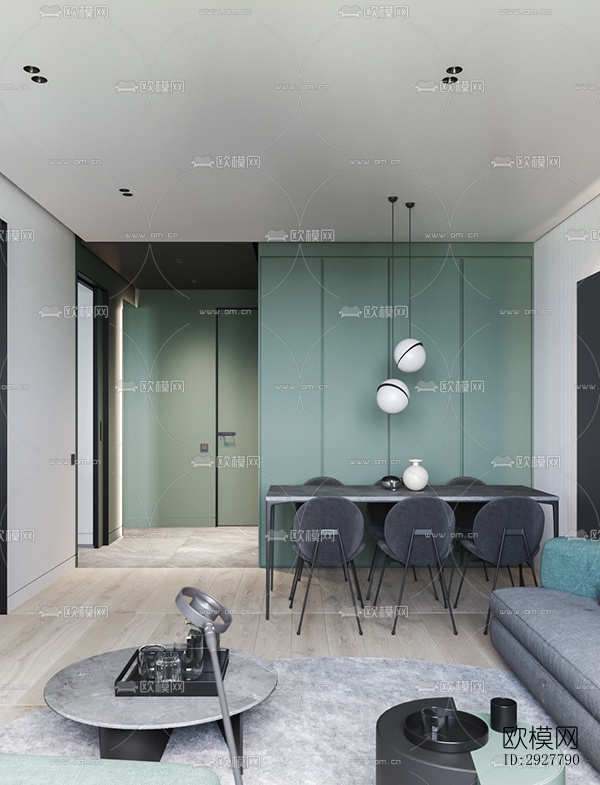 北欧公寓效果图下载（渲染图12）