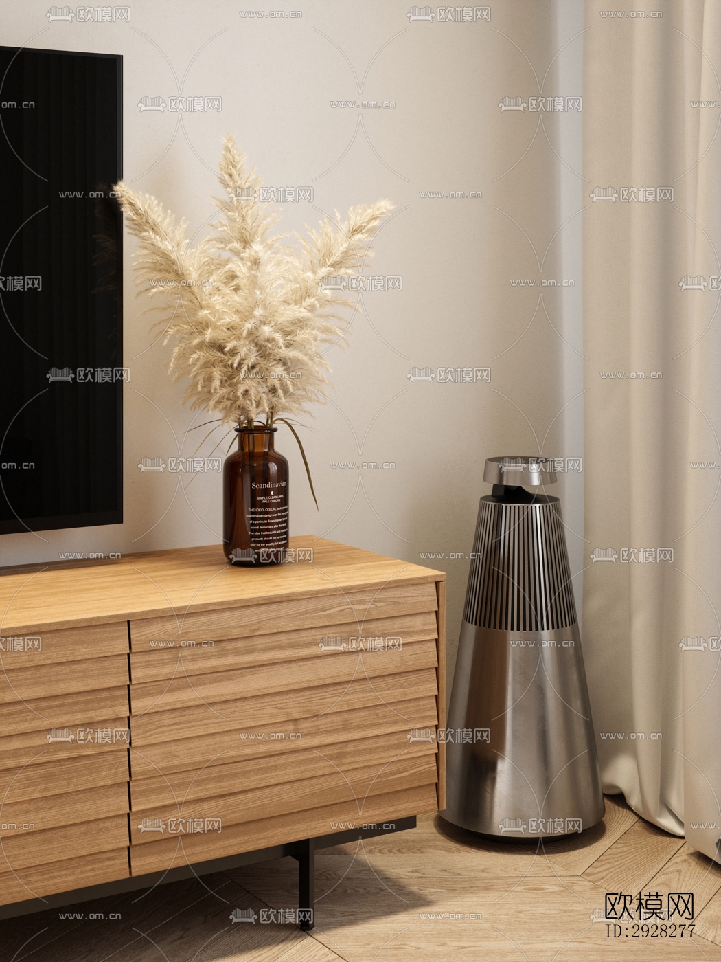 现代平层效果图下载（渲染图4）