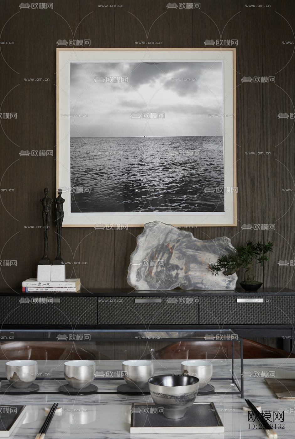 中式平层效果图下载（渲染图1）