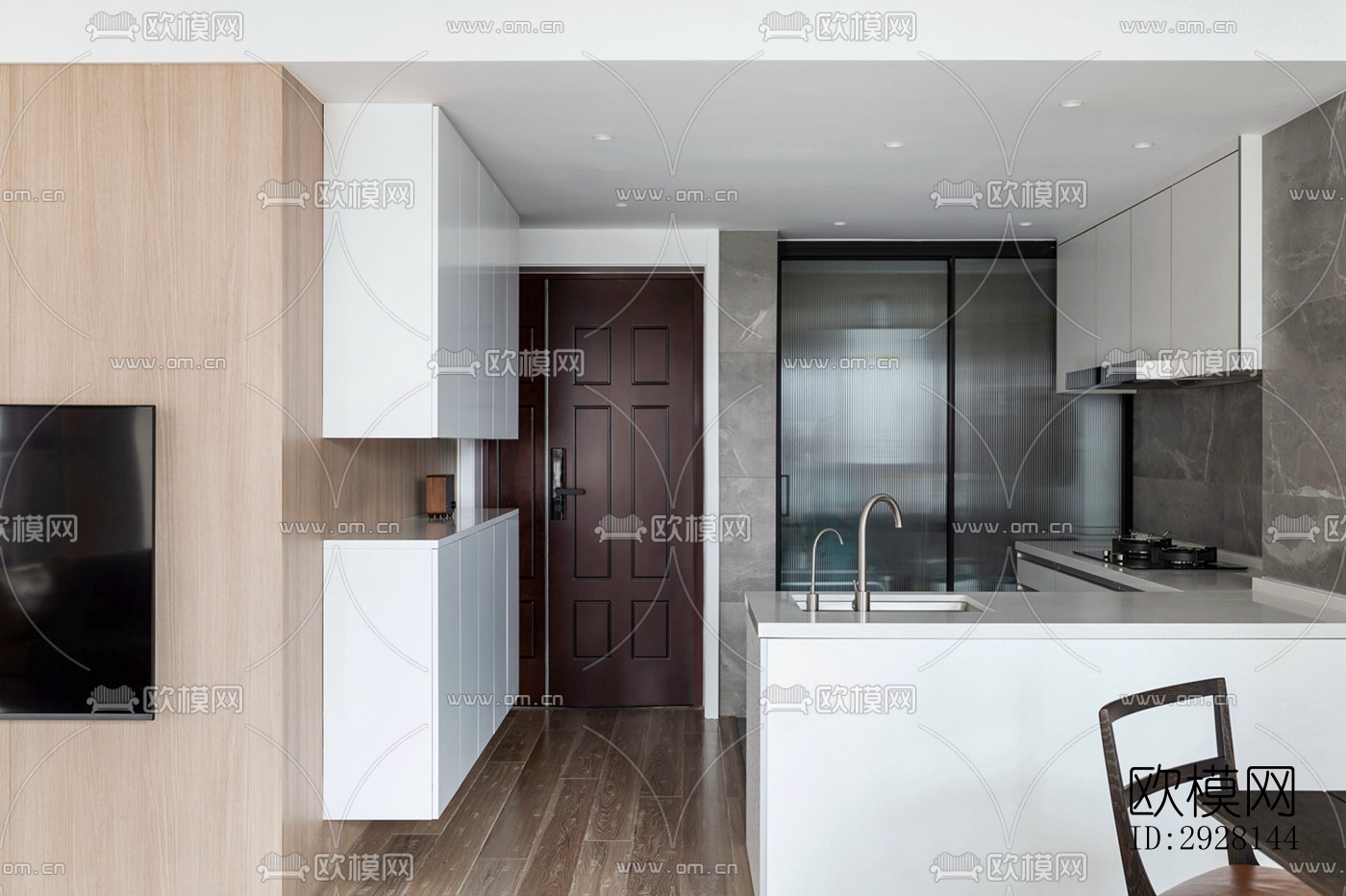 北欧平层效果图下载（渲染图4）