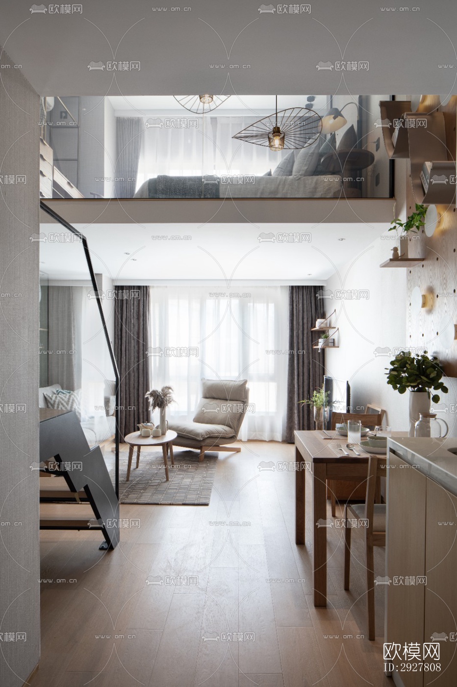 北欧公寓效果图下载（渲染图15）