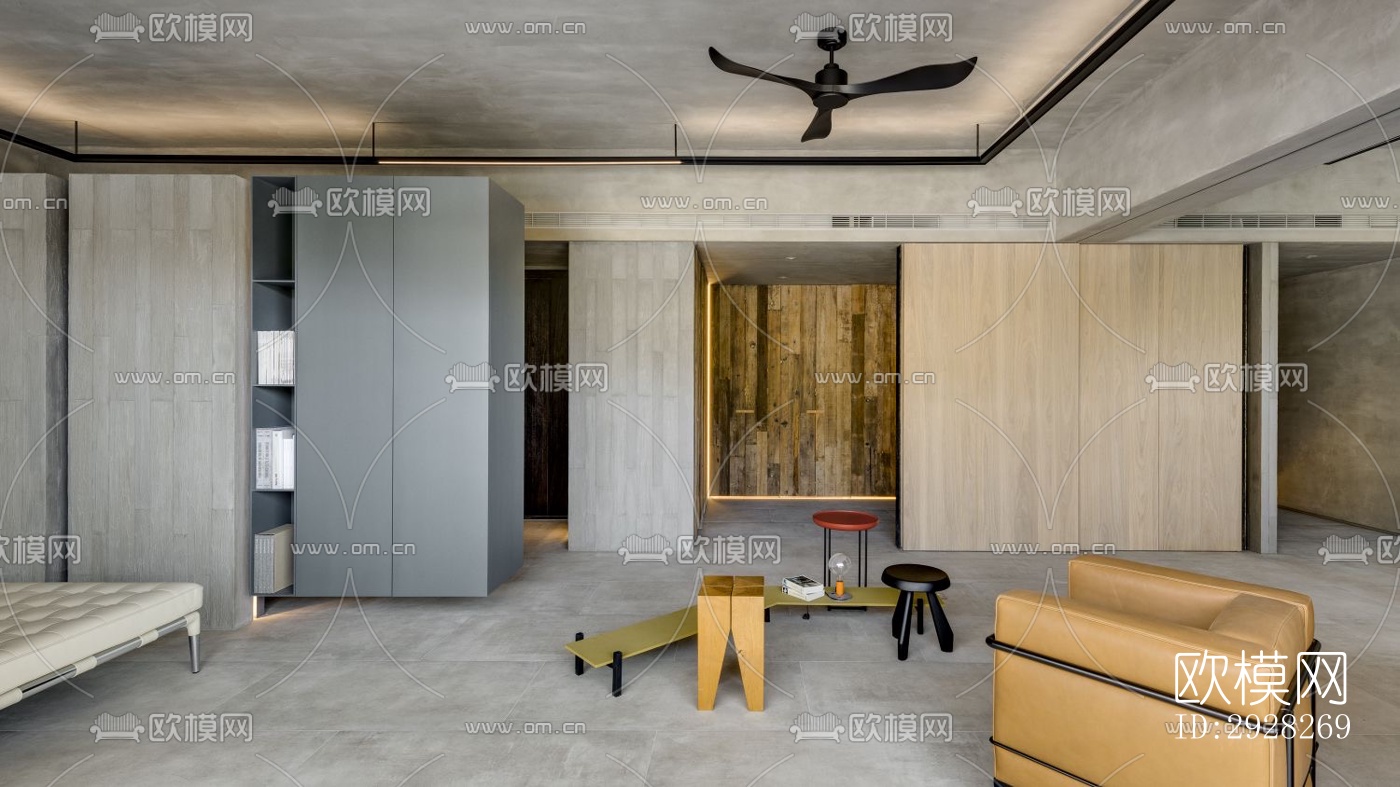 日式平层效果图下载（渲染图16）