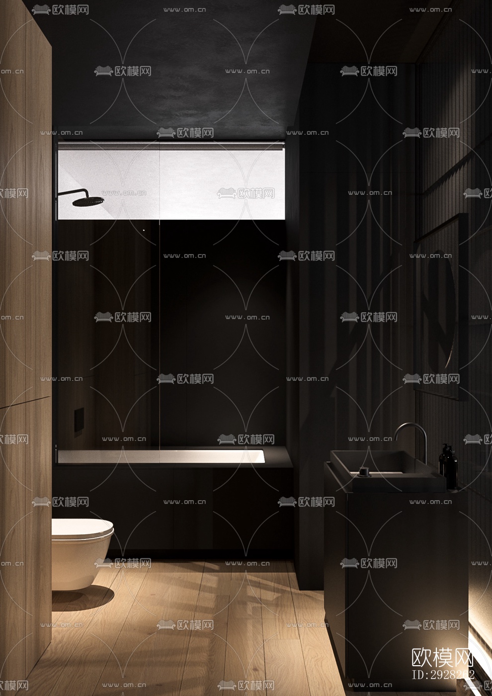 日式平层效果图下载（渲染图15）