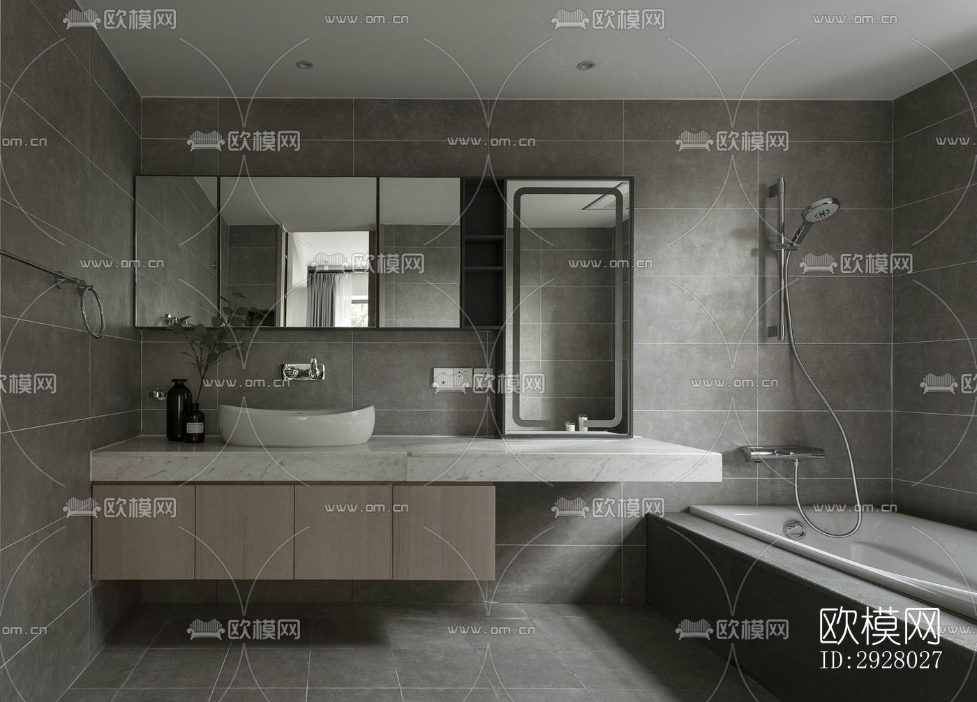 现代公寓效果图下载（渲染图3）