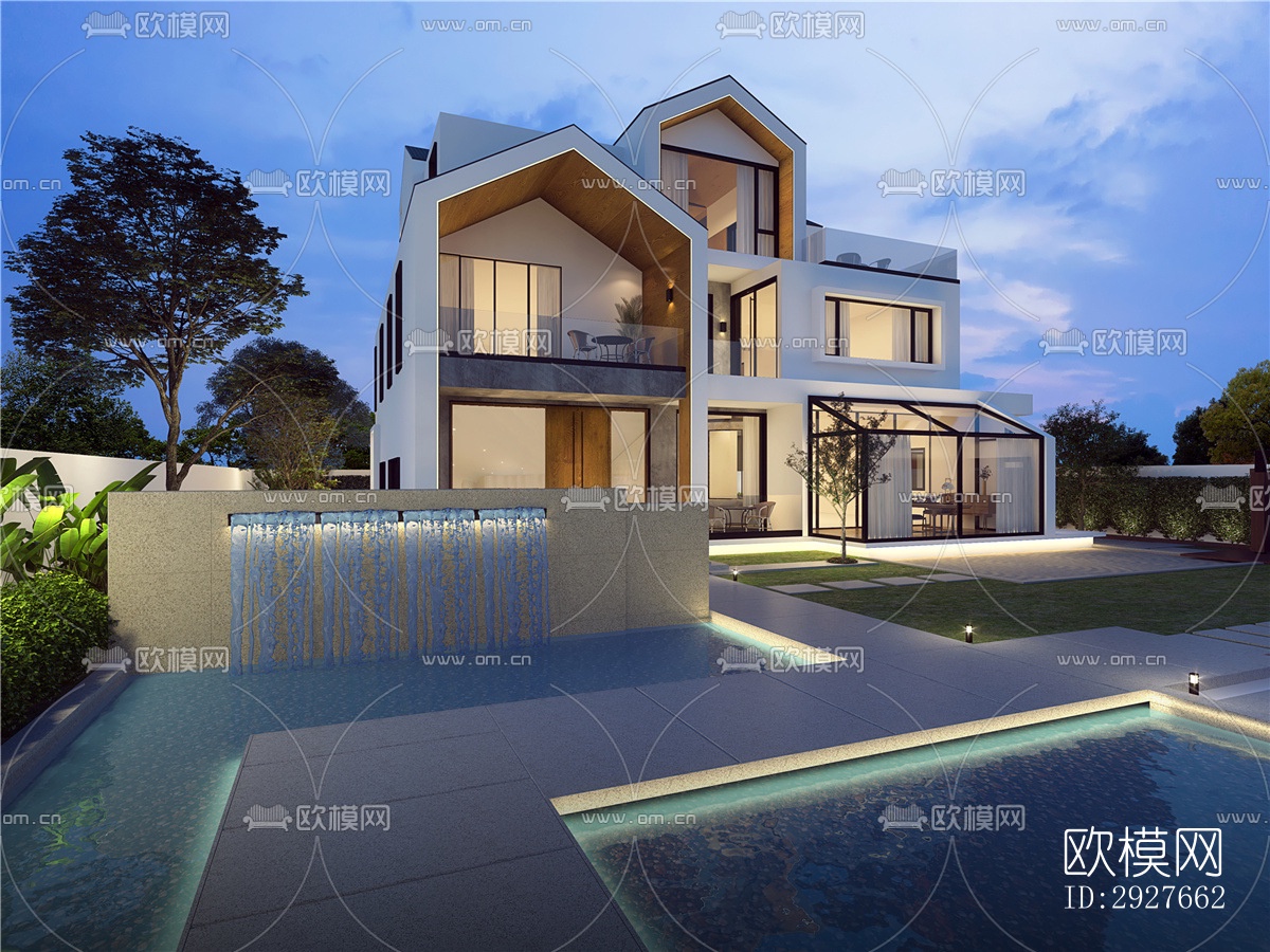 北欧别墅效果图下载（渲染图2）