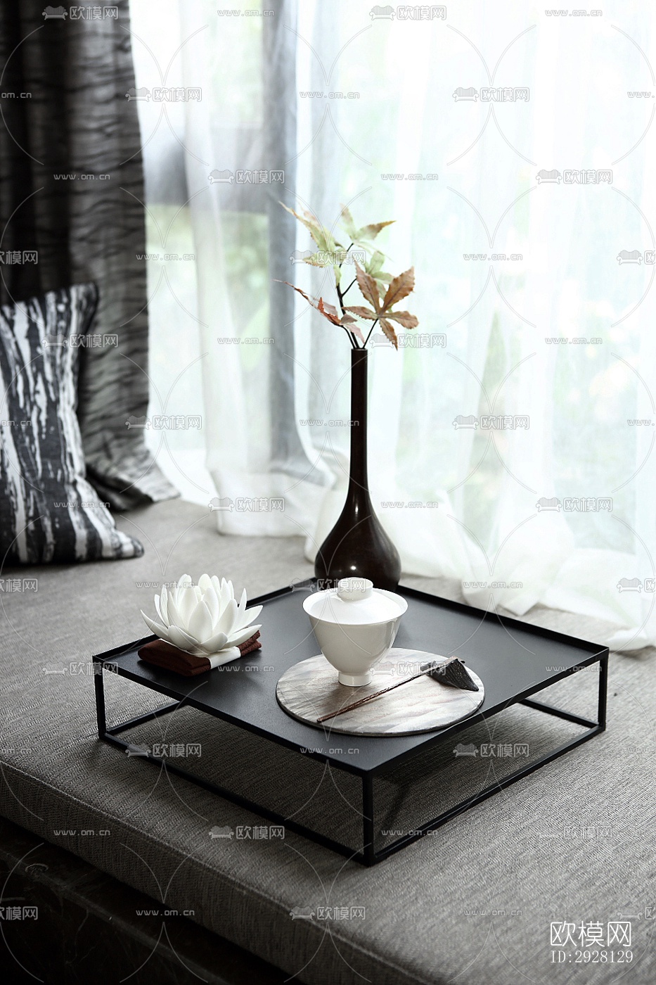 中式平层效果图下载（渲染图7）