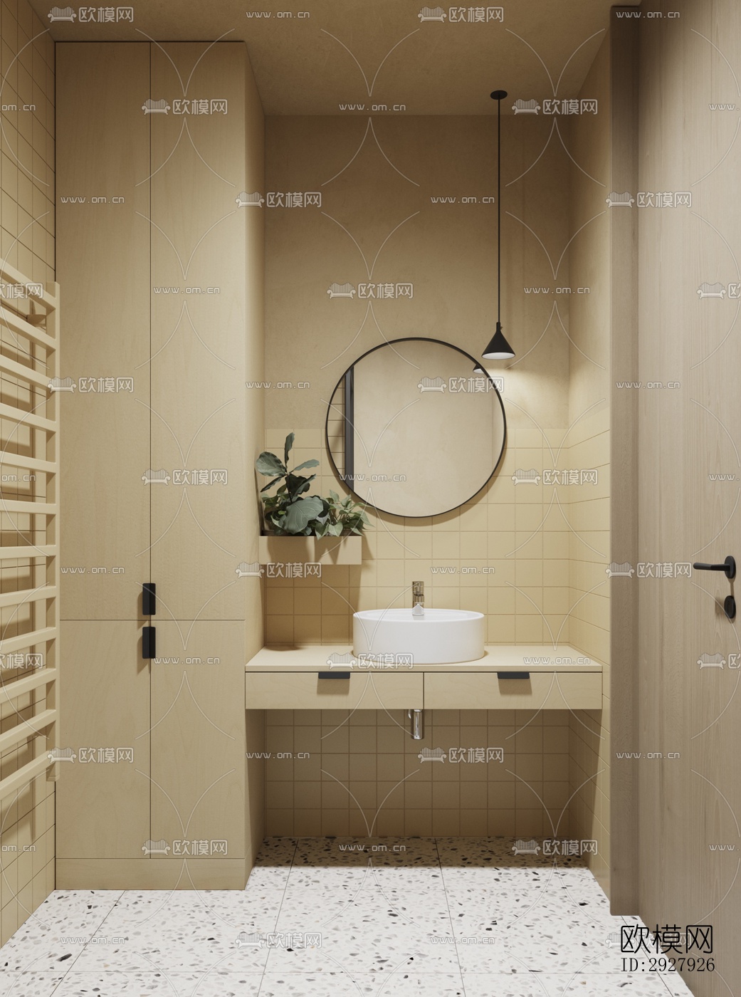 北欧公寓效果图下载（渲染图2）