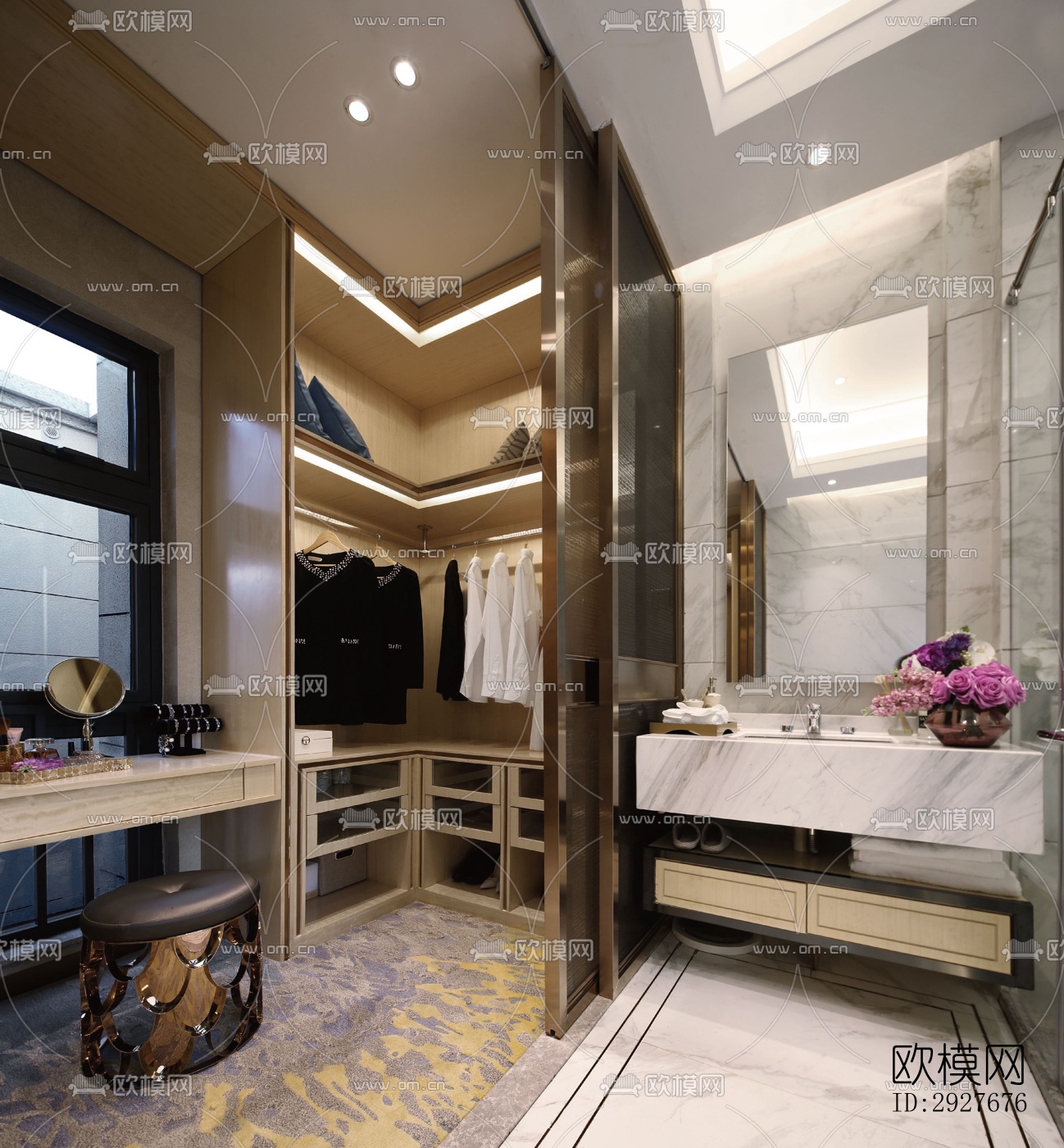 新中式别墅效果图下载（渲染图2）