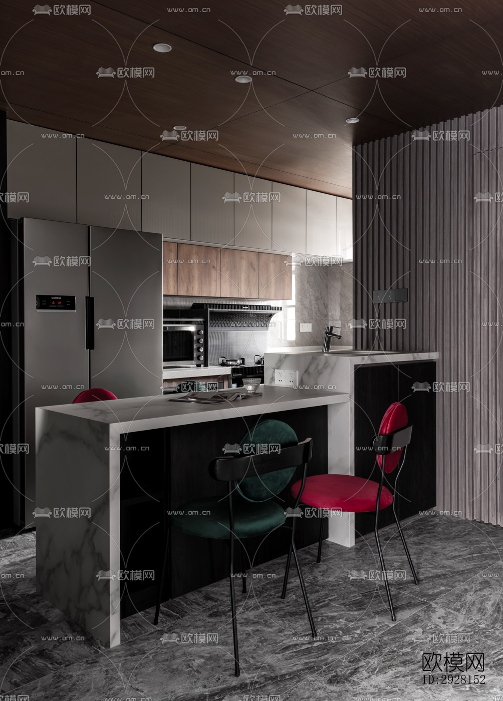 后现代平层效果图下载（渲染图15）