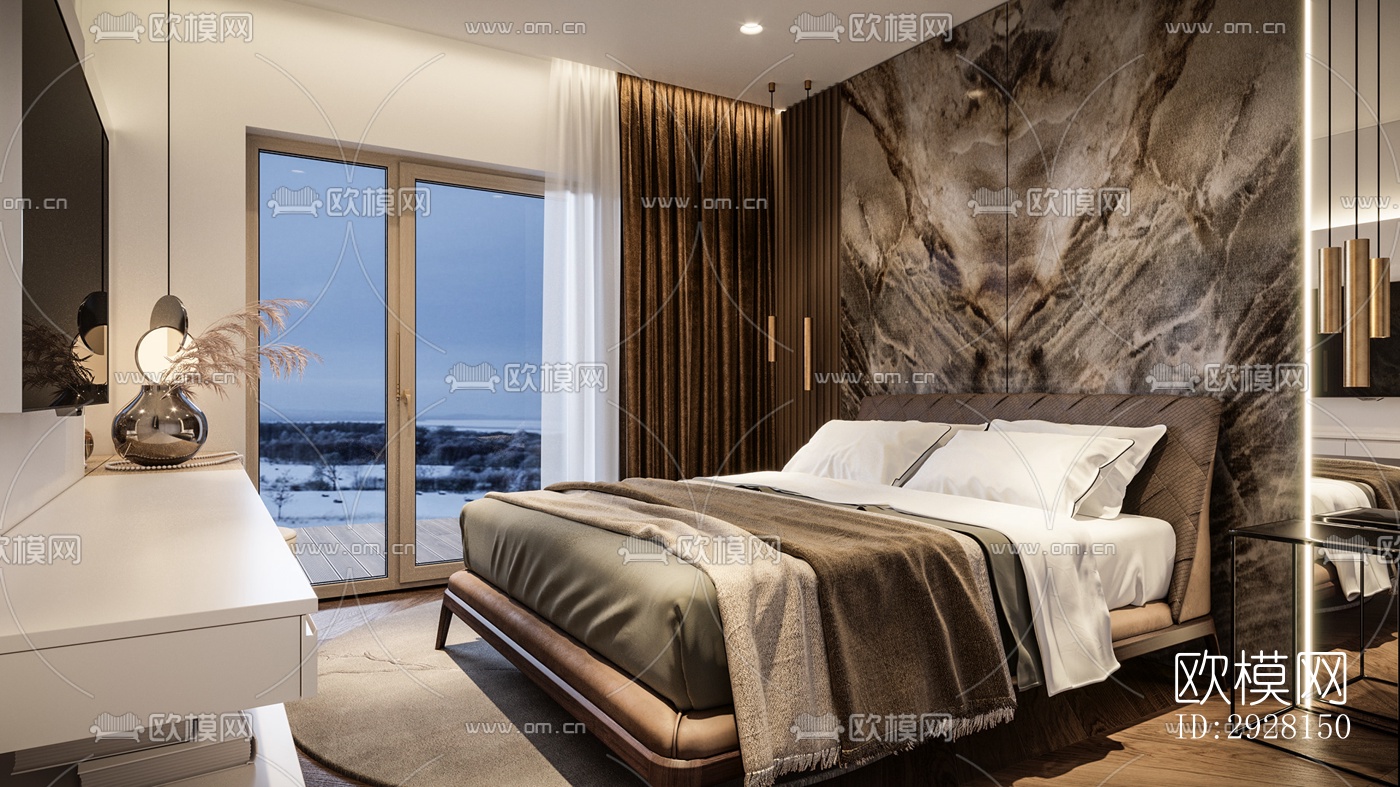 北欧平层效果图下载（渲染图10）