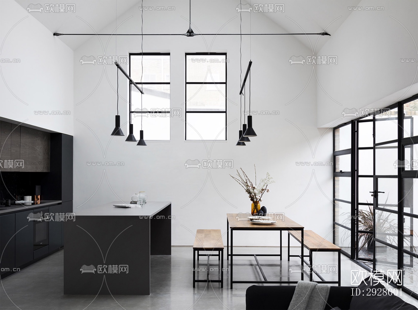 现代公寓效果图下载（渲染图15）