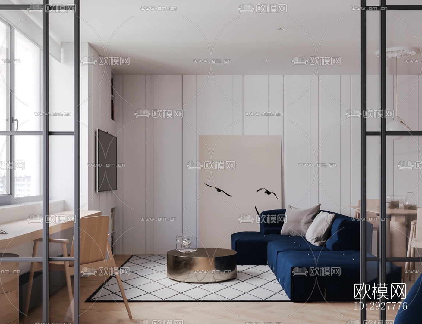 北欧公寓效果图下载（渲染图3）