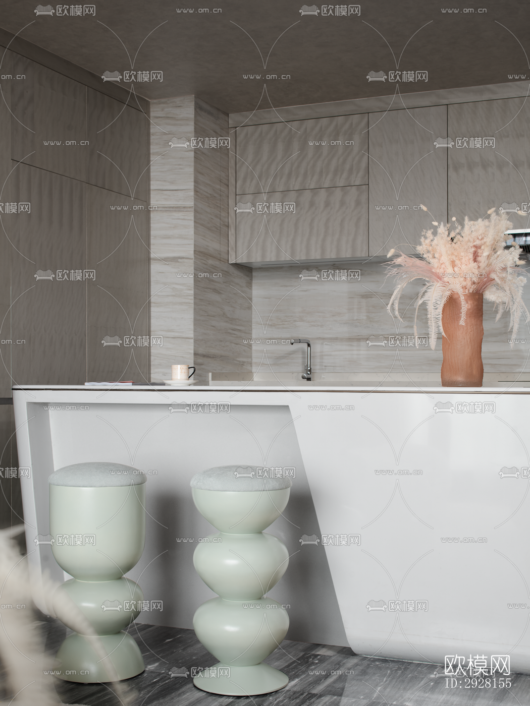 后现代平层效果图下载（渲染图18）