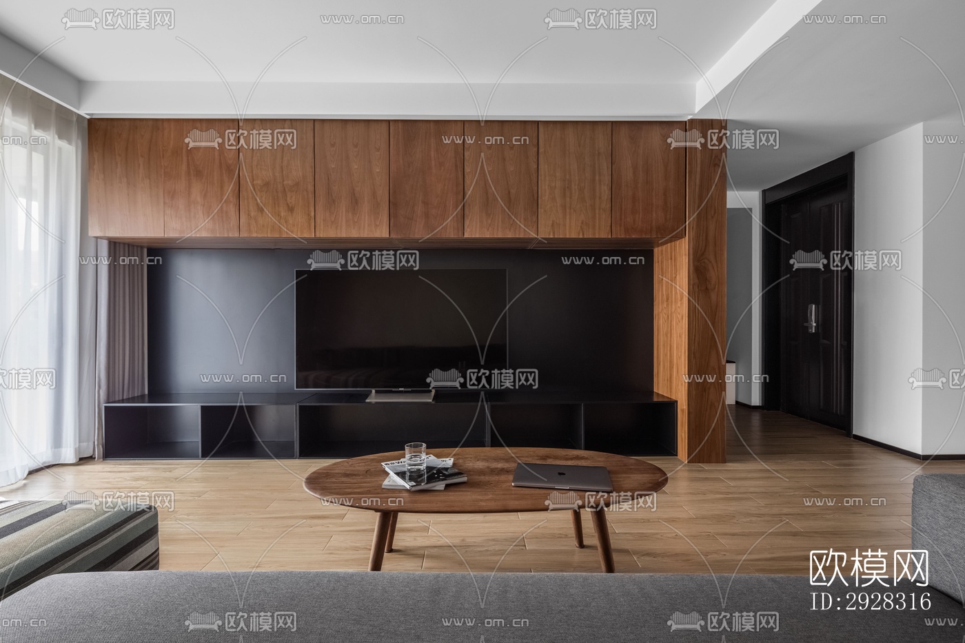 现代平层效果图下载（渲染图10）