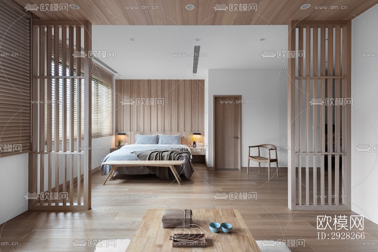 日式平层效果图下载（渲染图4）