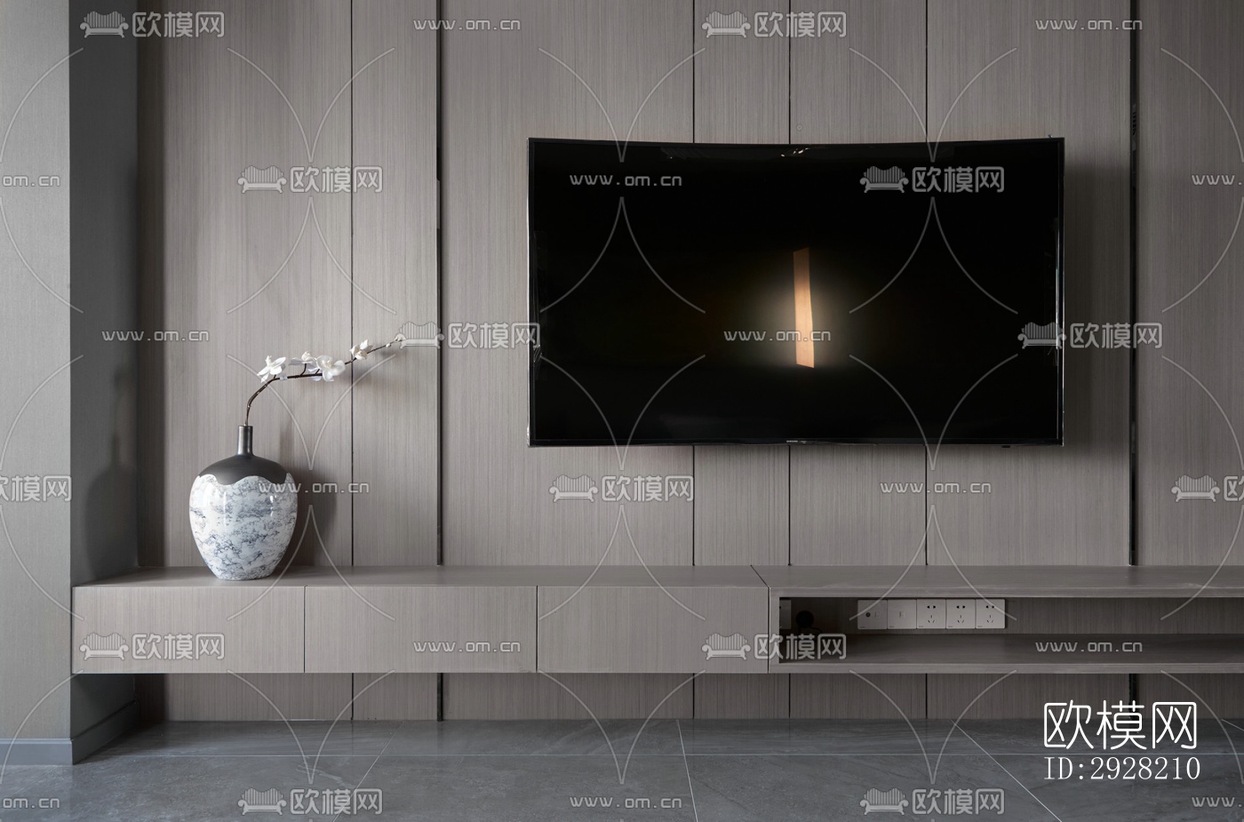 新中式平层效果图下载（渲染图12）