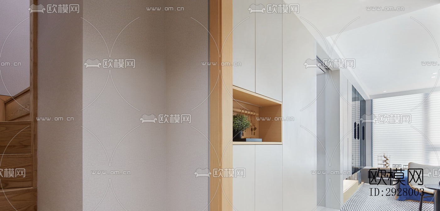 现代公寓效果图下载（渲染图6）