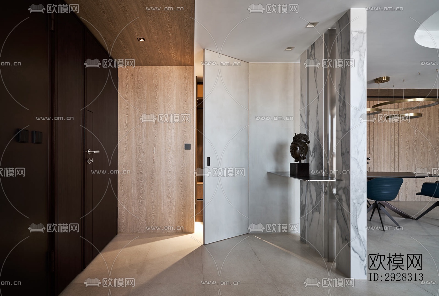 现代平层效果图下载（渲染图16）