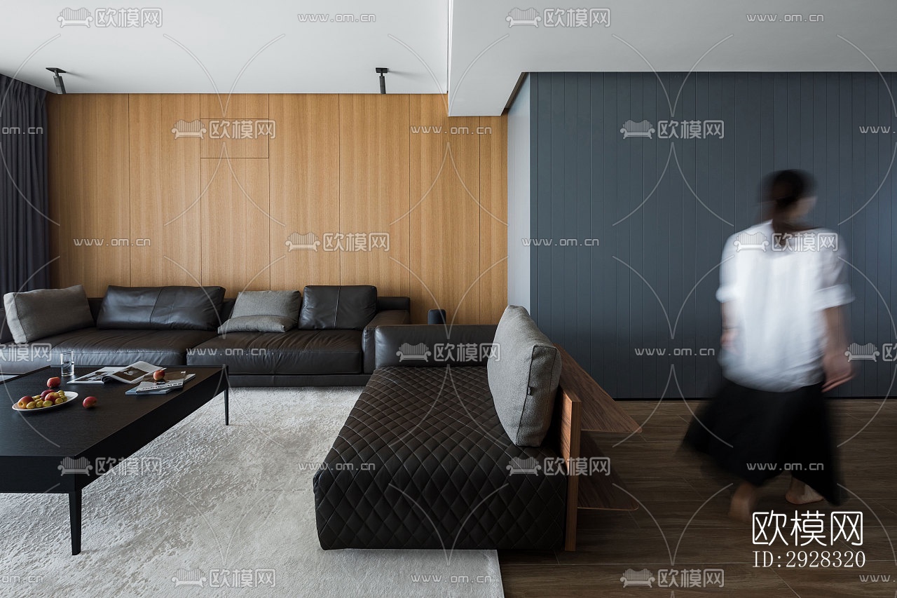 现代平层效果图下载（渲染图16）