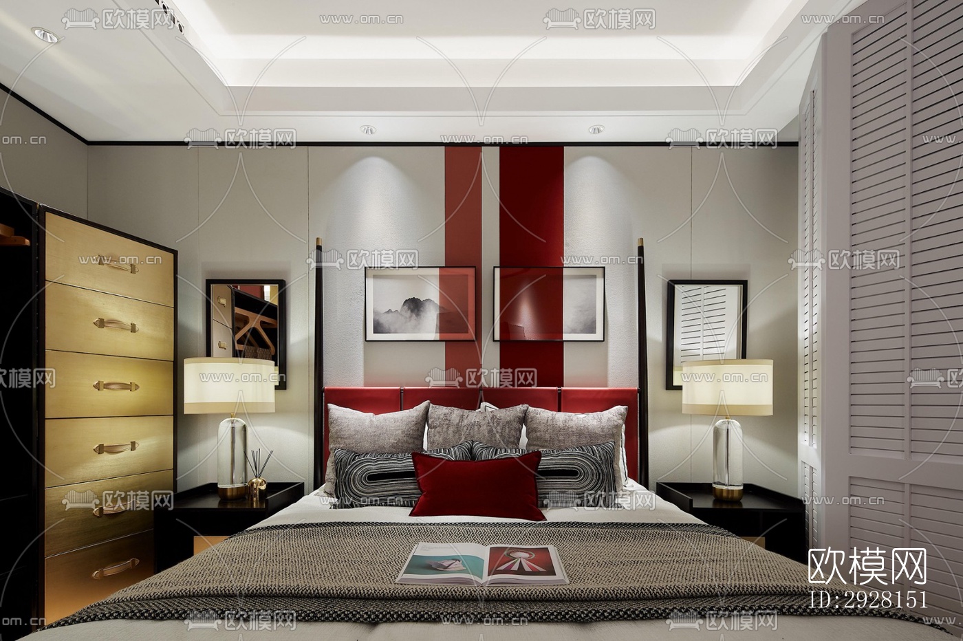 后现代平层效果图下载（渲染图10）